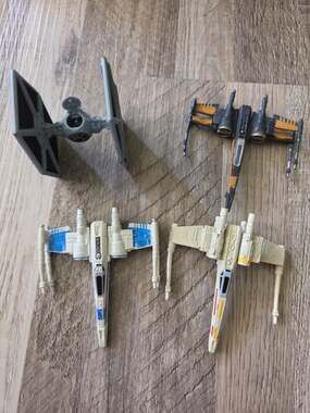 Star Wars Black Series Titanium Die-Cast Lot of 4 X-Wing Starfighters TIE Loose